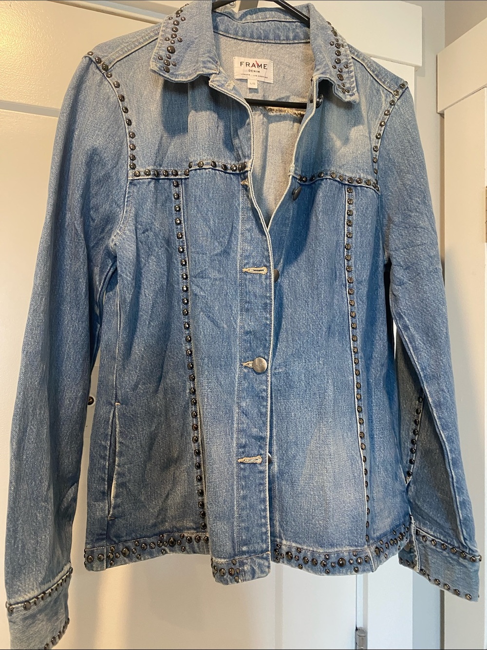 FRAME studded denim jacket